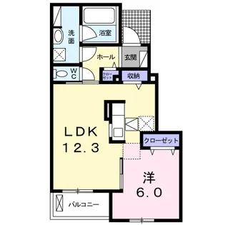 メゾンリヴィエールF【1階】の間取り