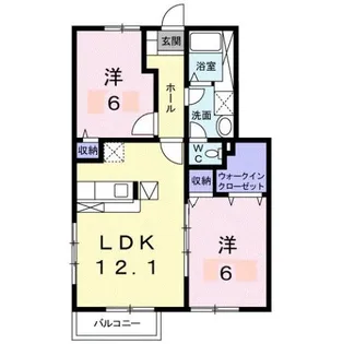 ラフィネ・メゾンA【1階】の間取り