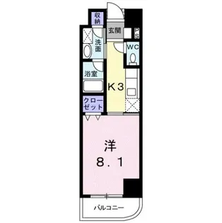 シューテル宝町【2階】の間取り