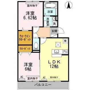 メルベーユ A棟【3階】の間取り