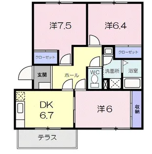 パールフィールド【1階】の間取り