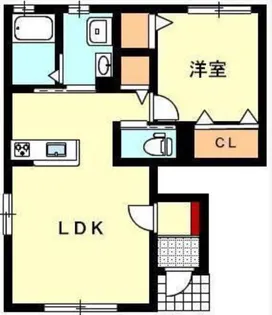 エルメゾン綾川【1階】の間取り