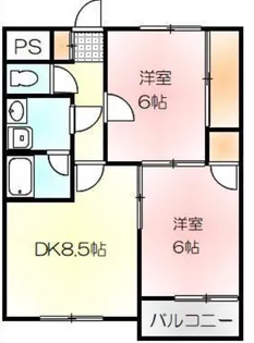 エクセル栗林【2階】の間取り