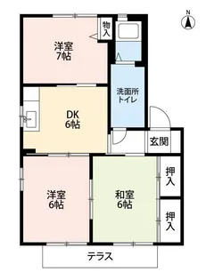 バティアスA【2階】の間取り
