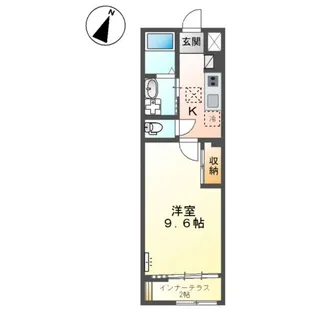 仮)シェルル爪崎【1階】の間取り