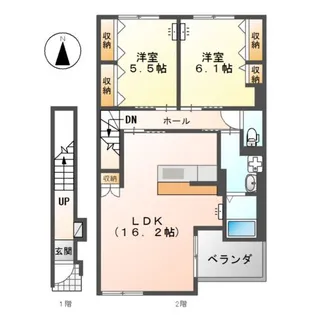 ラフィーク【2階】の間取り
