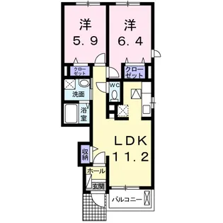 アリストガーデンⅠ【1階】の間取り