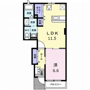 グランデ カーサD【1階】の間取り