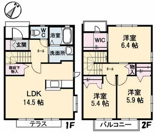 クラヴィエ B棟の間取り