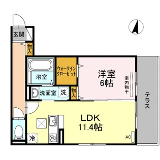 メゾン ド フルール【1階】の間取り