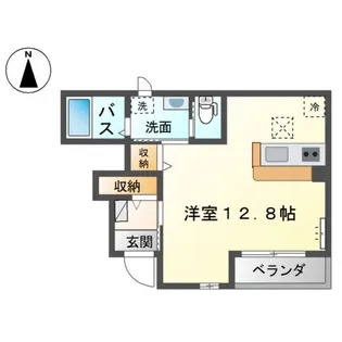 プランドール中島【1階】の間取り