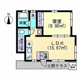 八朔ハウス【C号室】の間取り