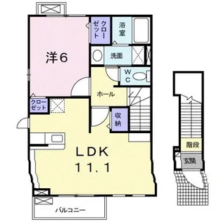 サン・フィオーレ Ⅱ【2階】の間取り