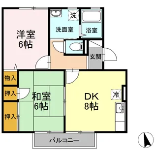 ベルジュネスJ B棟【2階】の間取り