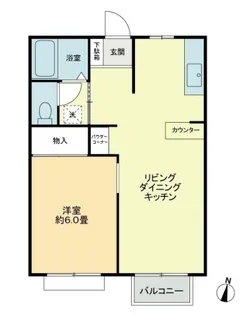 1LDKの間取り画像