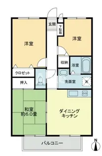 フォブール木太B【1階】の間取り