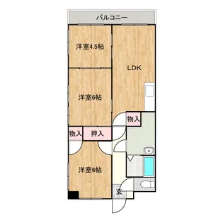 備宝マンション【602号室】の間取り
