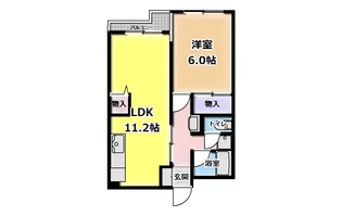 レジデンス霞【202号室】の間取り