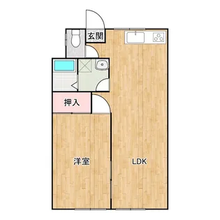 ハイツサンシャイン1【105号室】の間取り
