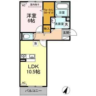 岡山県倉敷市田ノ上【アパート】の間取り