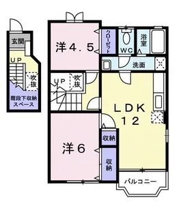 シェル ブール B【2階】の間取り