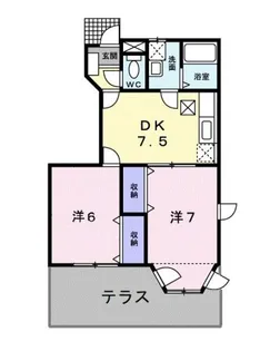 メゾンドソレイユ A【1階】の間取り