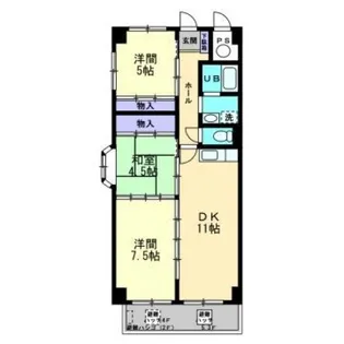 ハイツ御門館【6階】の間取り