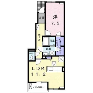 ストレリチア・アルバA【1階】の間取り