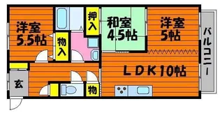 リベル赤崎【2階】の間取り