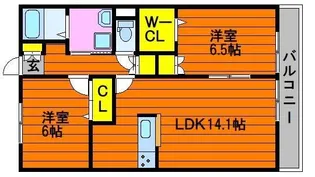アベニールA棟【2階】の間取り