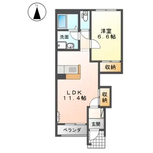 ソレアード・ハイムA【1階】の間取り