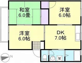 ファミリーハウス北畝 C棟【2階】の間取り