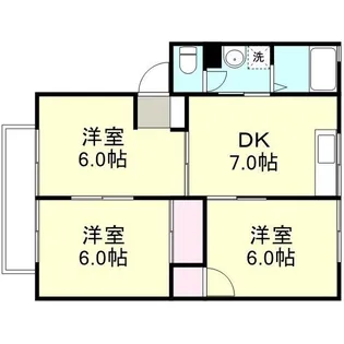 ファミリーハウス北畝 C棟【2階】の間取り