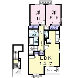 ソレイユ ハーモニーC【2階】の間取り