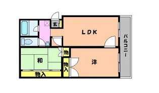 ベルメゾン三宅【C・32号室】の間取り