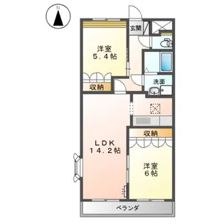 アクア・ストリーム【1階】の間取り
