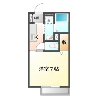 バーミリオン沖野上【102号室号室】の間取り