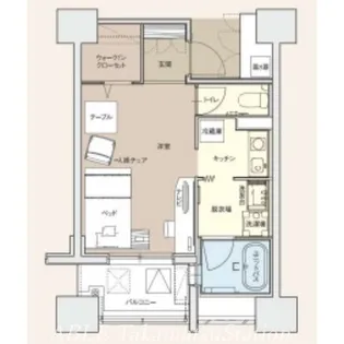 ヴィラフリーデ瓦町【8階】の間取り