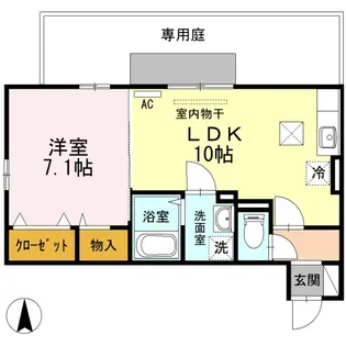 アヴァンサール 仁【1階】の間取り