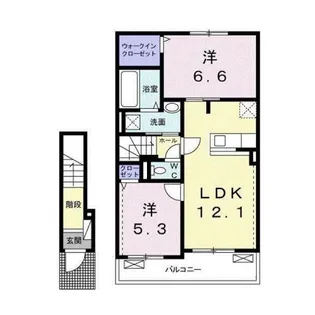 プラシード Ⅱ【2階】の間取り