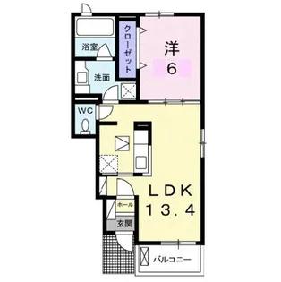 ラフォーレⅤ A【1階】の間取り