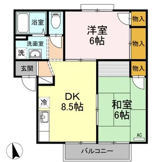 グリーンガーデン A棟【102号室】の間取り