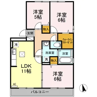 ルコネッサンス【105号室】の間取り
