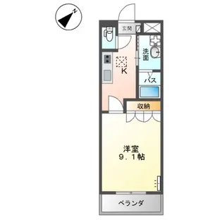 コーポJIN【1階】の間取り