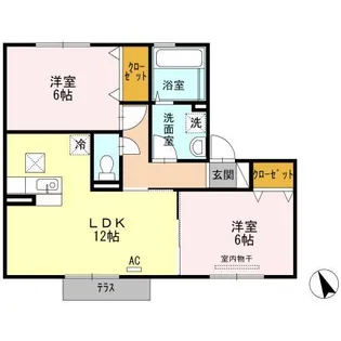 セジュール上野浦Ⅳ【1階】の間取り
