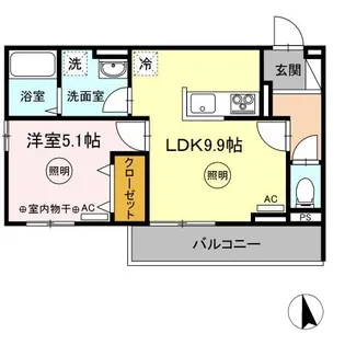 ユニヴェール E棟【3階】の間取り