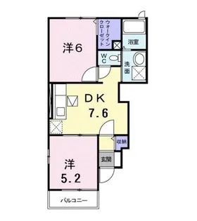 福島コーポラスⅢ【1階】の間取り