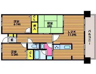 アルファステイツ老松町弐番館【602号室】の間取り