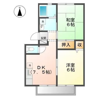 ジュネパレス東福山B【201号室号室】の間取り