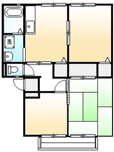 サンビレッジ西深津A【201号室号室】の間取り